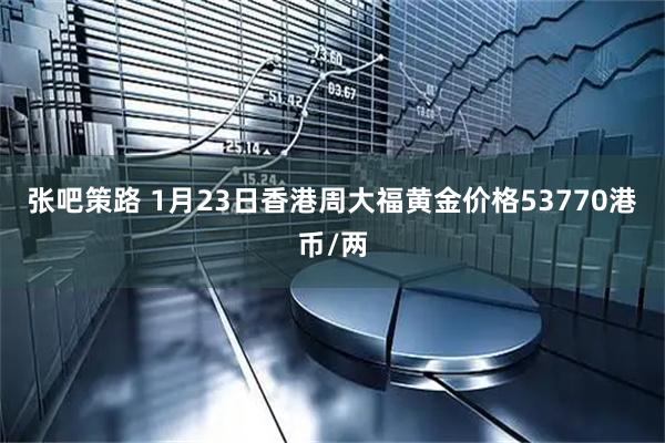 张吧策路 1月23日香港周大福黄金价格53770港币/两