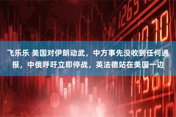 飞乐乐 美国对伊朗动武，中方事先没收到任何通报，中俄呼吁立即停战，英法德站在美国一边
